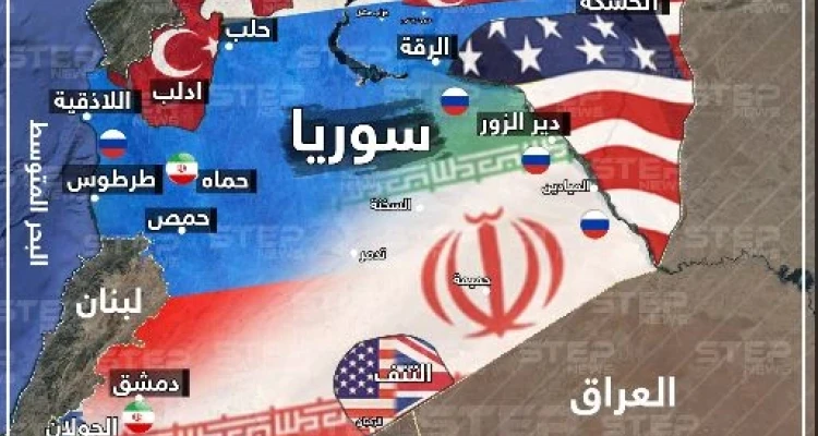 خريطة تظهر سيطرة الدول الأجنبية وتوزع نفوذها في سوريا 24-10-2019