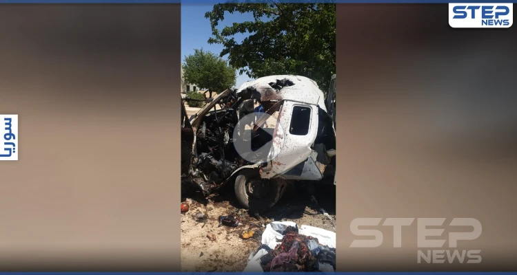 بالفيديو|| قطعتهم لأشلاء.. طائرة مسيّرة مجهولة تستهدف سيارة في ريف حلب لخلية "داعشية"