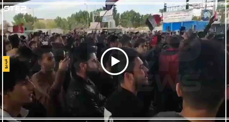 بالفيديو || في "مليونية" العراق هذا موقف المتظاهرين من التصعيد الأمريكي الإيراني