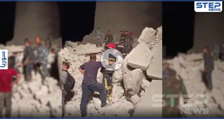 بالفيديو|| انهيار مبنى سكني في مدينة حلب وأنباء عن مصرع 4 أشخاص