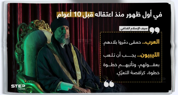 سيف الإسلام القذافي مازال حياً ويريد أن يستعيد ليبيا.