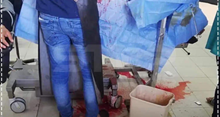 صورة متداولة من داخل غرفة العمليات بمشفى الوطني (النسائي) الملحق بمبنى مشفى الأسد الجامعي بدير الزور