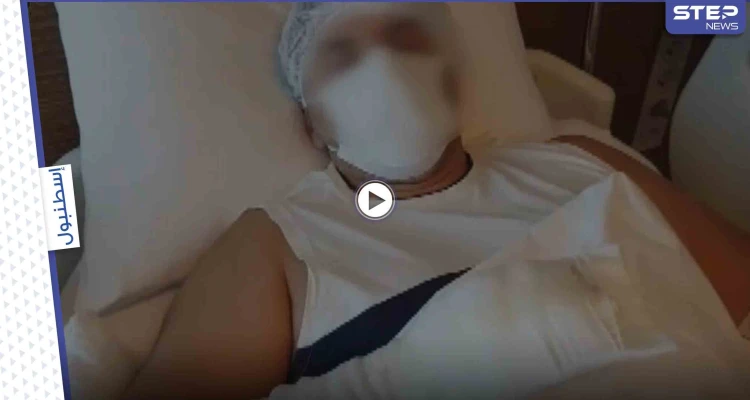 بالفيديو|| فتاة مخمورة بلباس غير لائق تهاجم حارس أمن لمنعها دخول الحانة وتلحق به أضراراً بالغة
