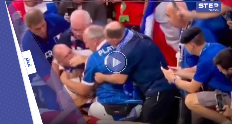 بالفيديو|| تسديدة تصيب رأس مشجع في مواجهة المغرب وفرنسا.. ومبابي يحاول إنقاذ الموقف
