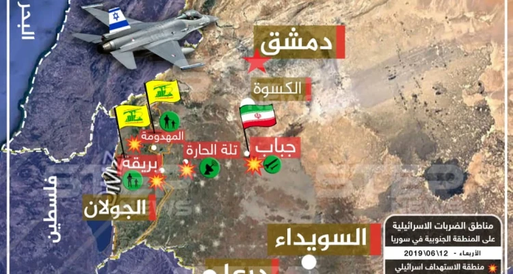 إسرائيل تستهدف تل الحارة الاستراتيجي ومناطق أخرى جنوبي سوريا