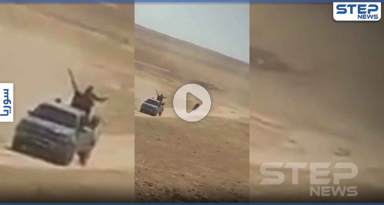 بالفيديو|| مقطع مسرب لـ هروب قوات النظام السوري من كمين لداعش وتركها مجموعة للدفاع الوطني تلاقي مصيرها