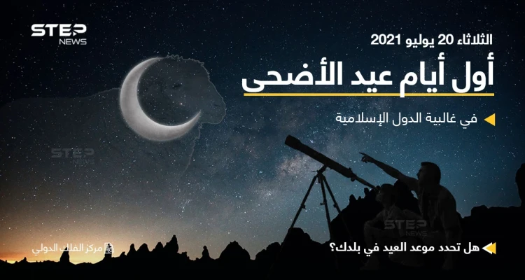 مركز الفلك الدولي يحدد أول أيام عيد الأضحى المبارك للعام الجاري 2021 في غالبية الدول الإسلامية، والذي يصادف حلوله النصف الثاني من الشهر القادم.