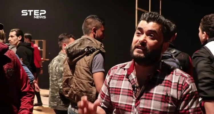 مسرحية طب القاطع على خشبة مسرح المركز الثقافي في مدينة إدلب