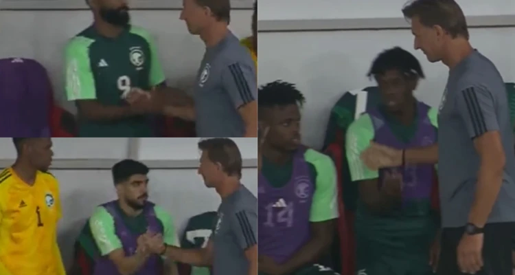 مدرب المنتخب السعودي "رينارد" يودع لاعبيه في آخر مباراة له
