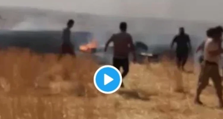 بالفيديو|| لحظة إسقاط فصائل المعارضة طائرة استطلاع روسية ببلدة كفرنوران بريف حلب