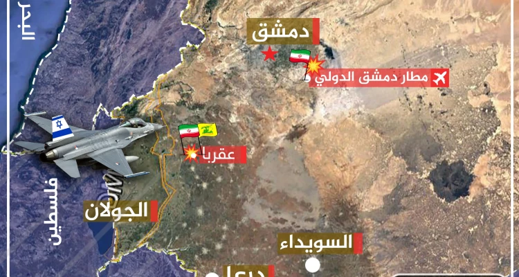 شاهد بالخريطة المواقع الإيرانية المستهدفة بالقصف الإسرائيلي، ومسؤول إيراني ينفي