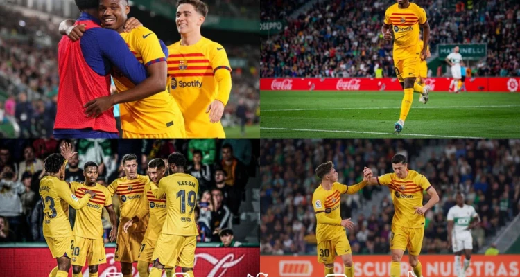 بالفيديو || برشلونة يعزز صدارته للدوري الإسباني بانتصار عريض على إليتشه