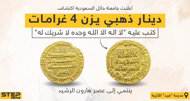 العثور على دينار "هارون الرشيد" في حايل بالسعودية: أخبار