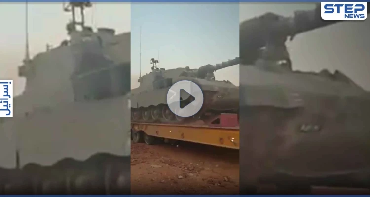 بالفيديو|| انقلاب دبابة إسرائيلية "ميركافا" رأساً على عقب في غور الأردن