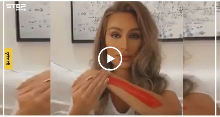 شاهد بالفيديو|| ماذا فعلت فنانة لبنانية شهيرة بيدها دعماً للمظاهرات