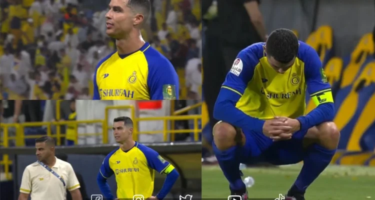 هل اقترب الرحيل ... شاهد غضب كريستيانو رونالدو بعد إقصاء النصر من كأس الملك