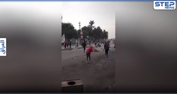 بالفيديو || إصابات في مواجهات مع قوى الأمن جنوبي العراق