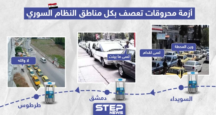 أزمة محروقات تعصف بجميع مناطق النظام السوري