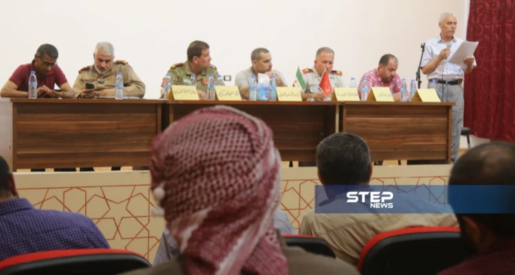 اجتماع لوجهاء وفعاليات مع رؤساء مؤسسات في المدينة الباب بريف حلب