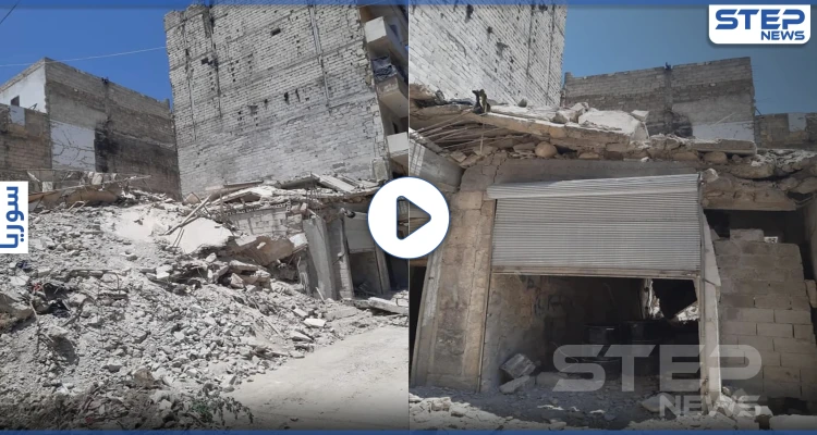 بالفيديو|| انهيار مبنى سكني في مدينة حلب يوقع قتلى وجرحى مدنيين