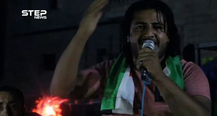 مظاهرة ليلية لأهالي مدينة عفرين في ريف حلب دعماً لإدلب