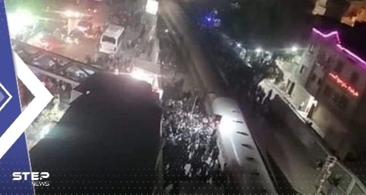 بالفيديو|| لحظة خروج قطار عن القضبان في مصر.. ووزارة الصحة تكشف حصيلة ضحايا الحادث