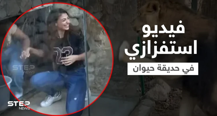 مشهد استفزازي لفتاتين مع أسد داخل حديقة حيوان في لبنان يثير جدلاً واسعاً (فيديو)