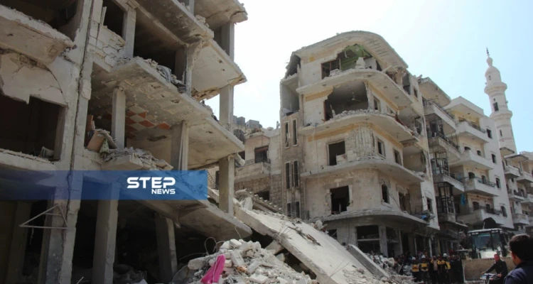 عدسة ستيب ترصد آثار الدمار الذي خلفه انفجار سيارة مفخخة في جسر الشغور غربي إدلب