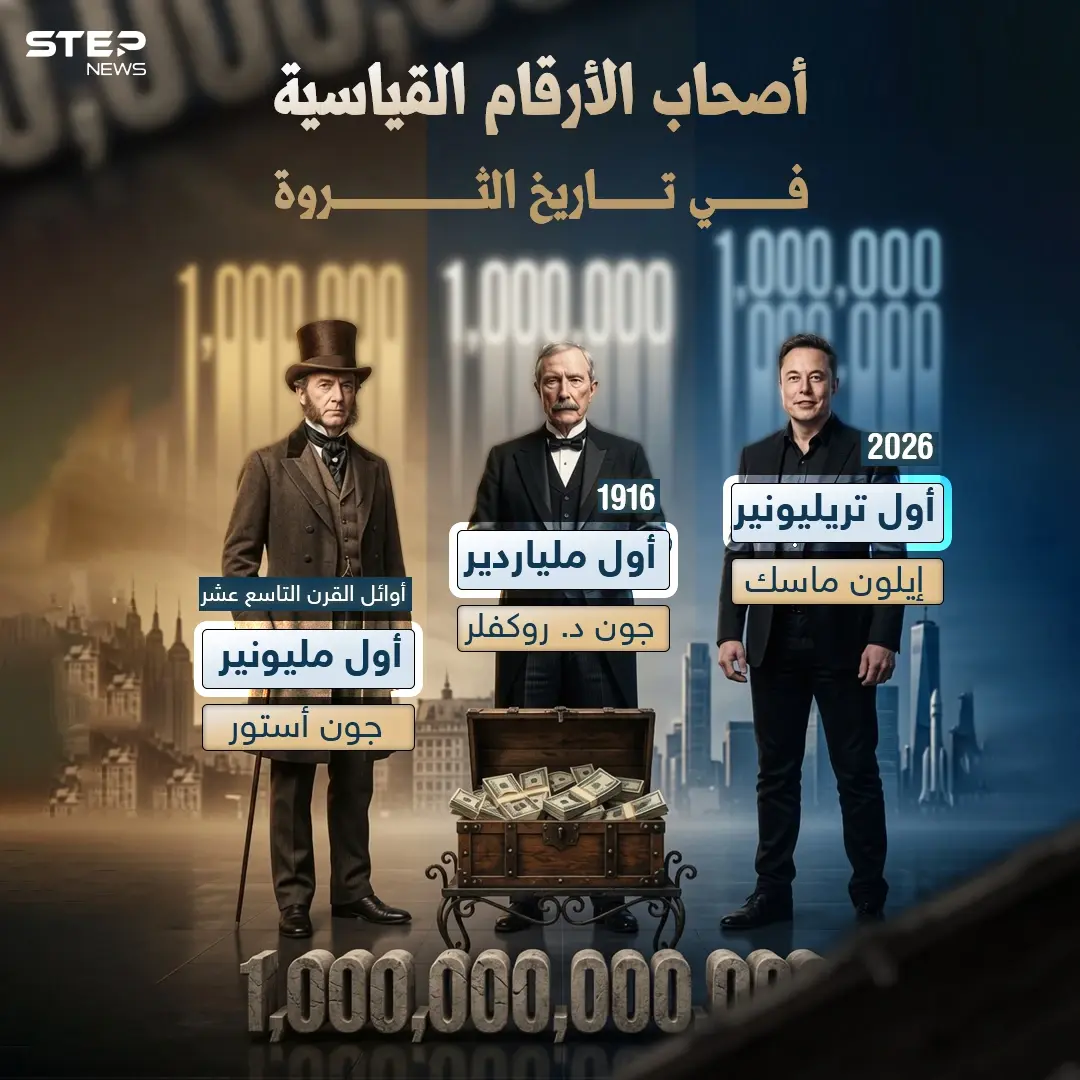 تاريخ الثراء العالمي في 3 أسماء تاريخ الثراء العالمي في 3 أسماء