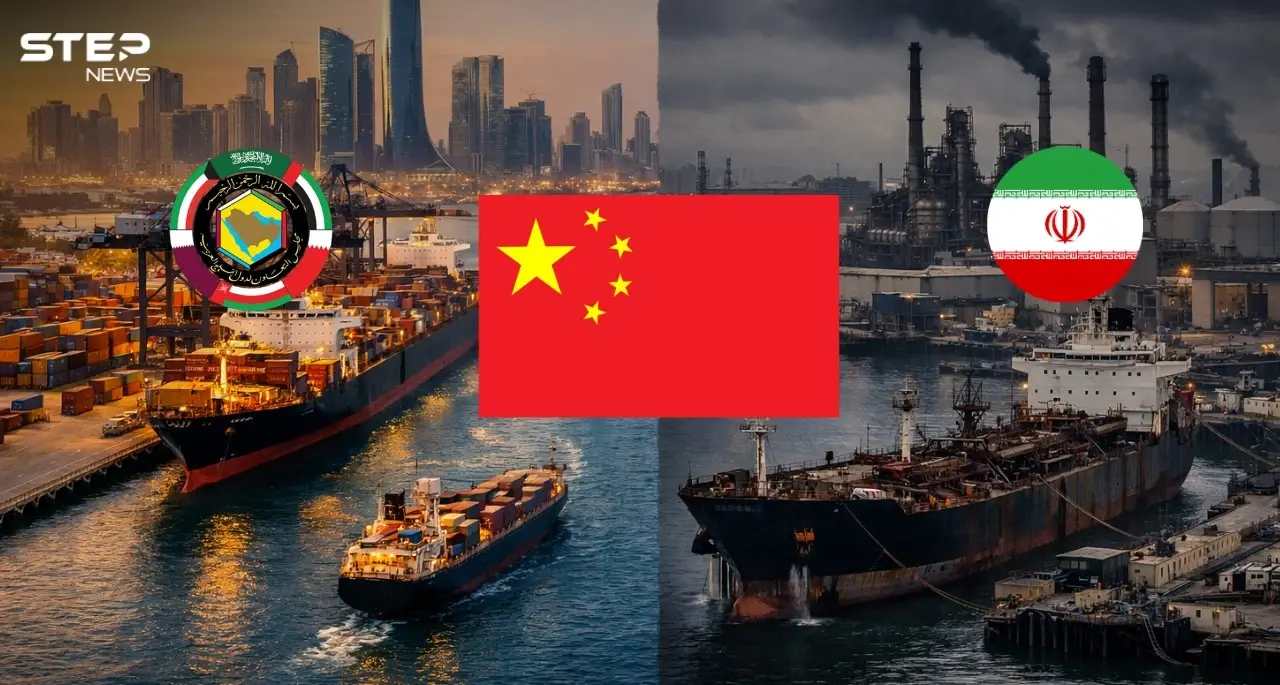 كم تبلغ تجارة الخليج مع الصين مقارنة بإيران؟