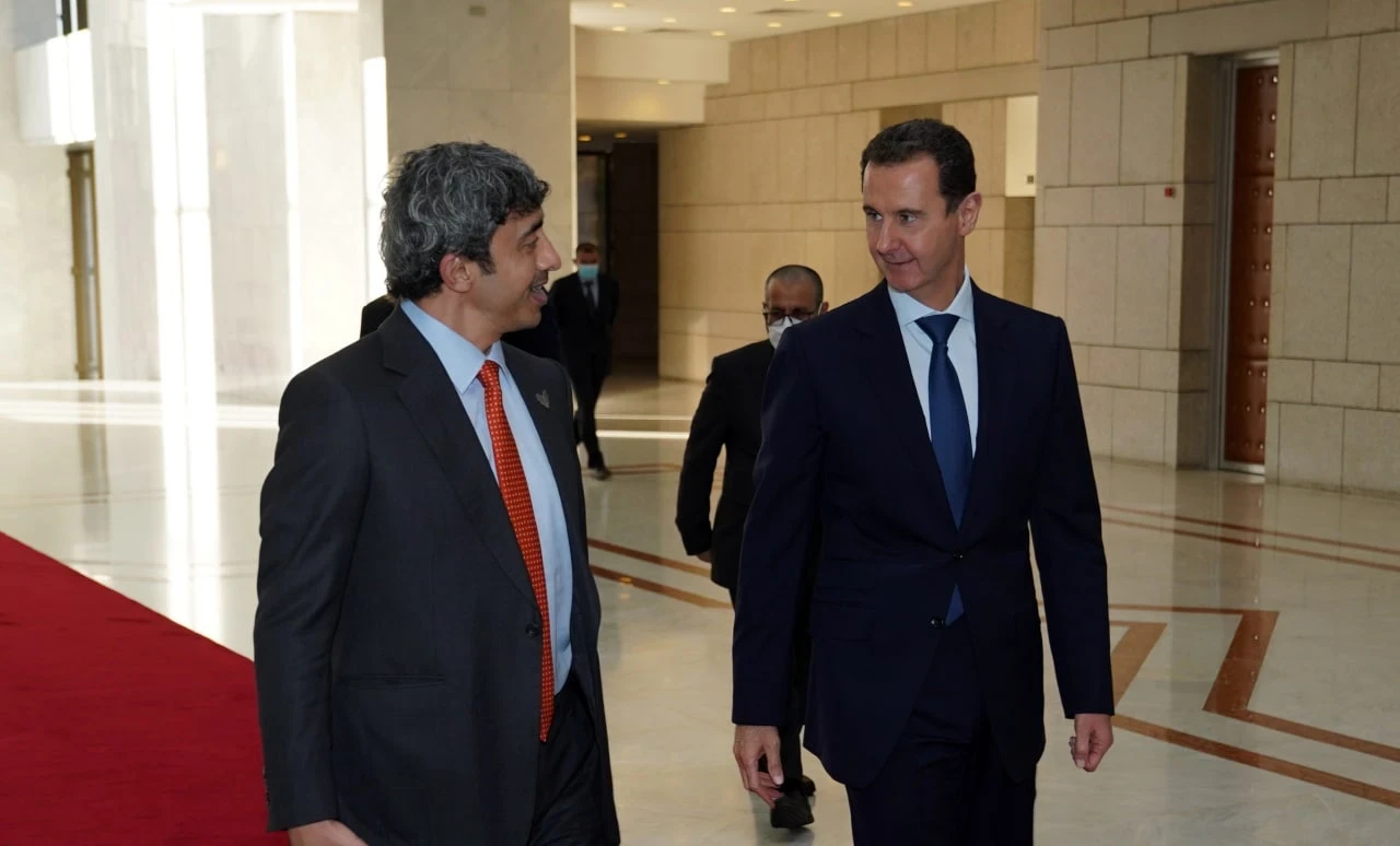 وزير الخارجية الإماراتي يتفق مع الأسد على عدة مواضيع ويتوجه إلى الملك عبد الله