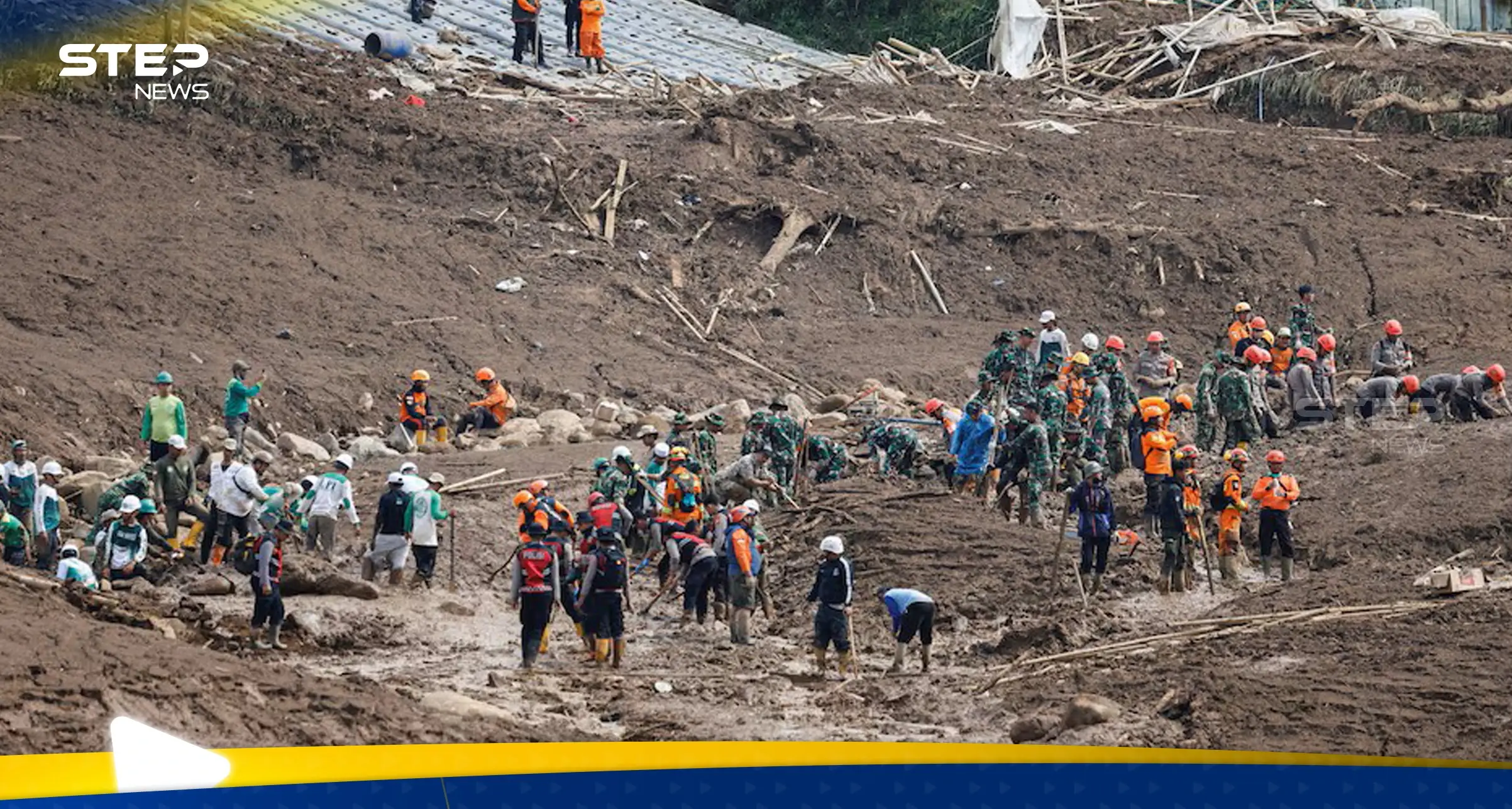 49 قتيلاً في إندونيسيا جراء انهيار أرضي