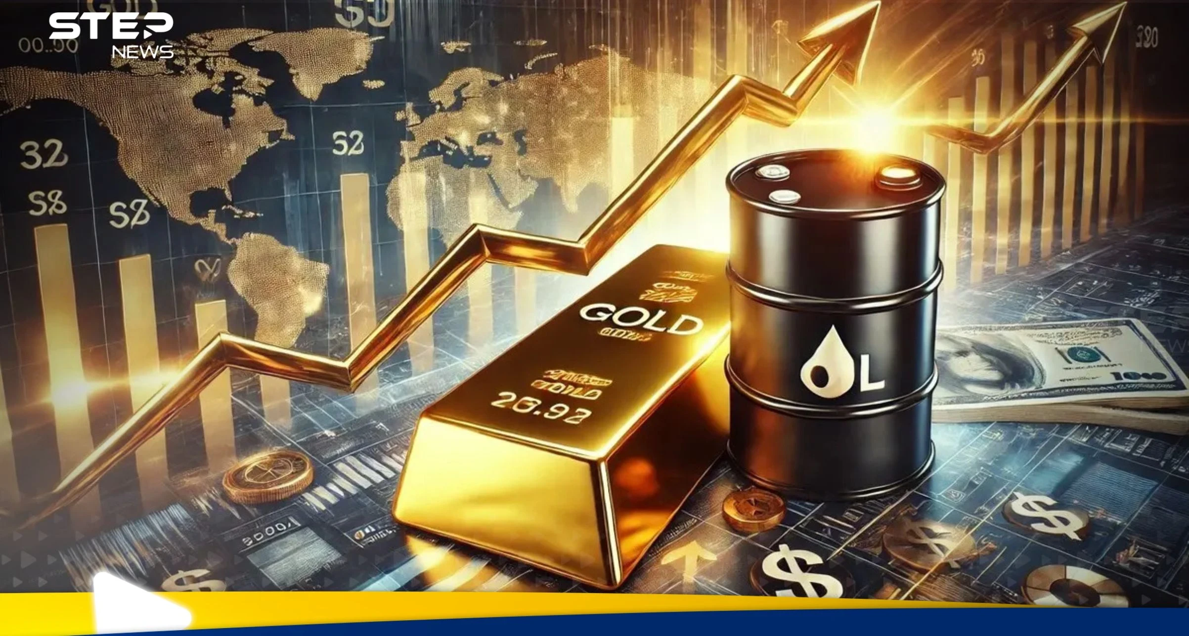 قبل خطاب تاريخي الذهب يواصل صعوده الصاروخي والنفط يعاكسه