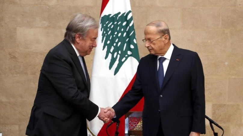 غوتيريش يكشف مضمون الرسالة التي حملها معه إلى لبنان.. وعون يؤكد له على أمرين هامين