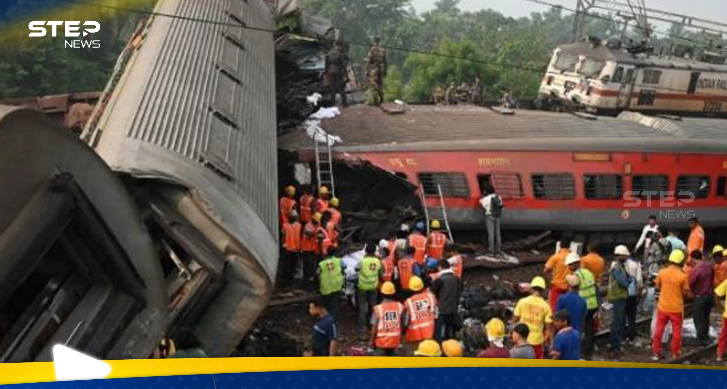 اصطدام قطارين شمال الهند