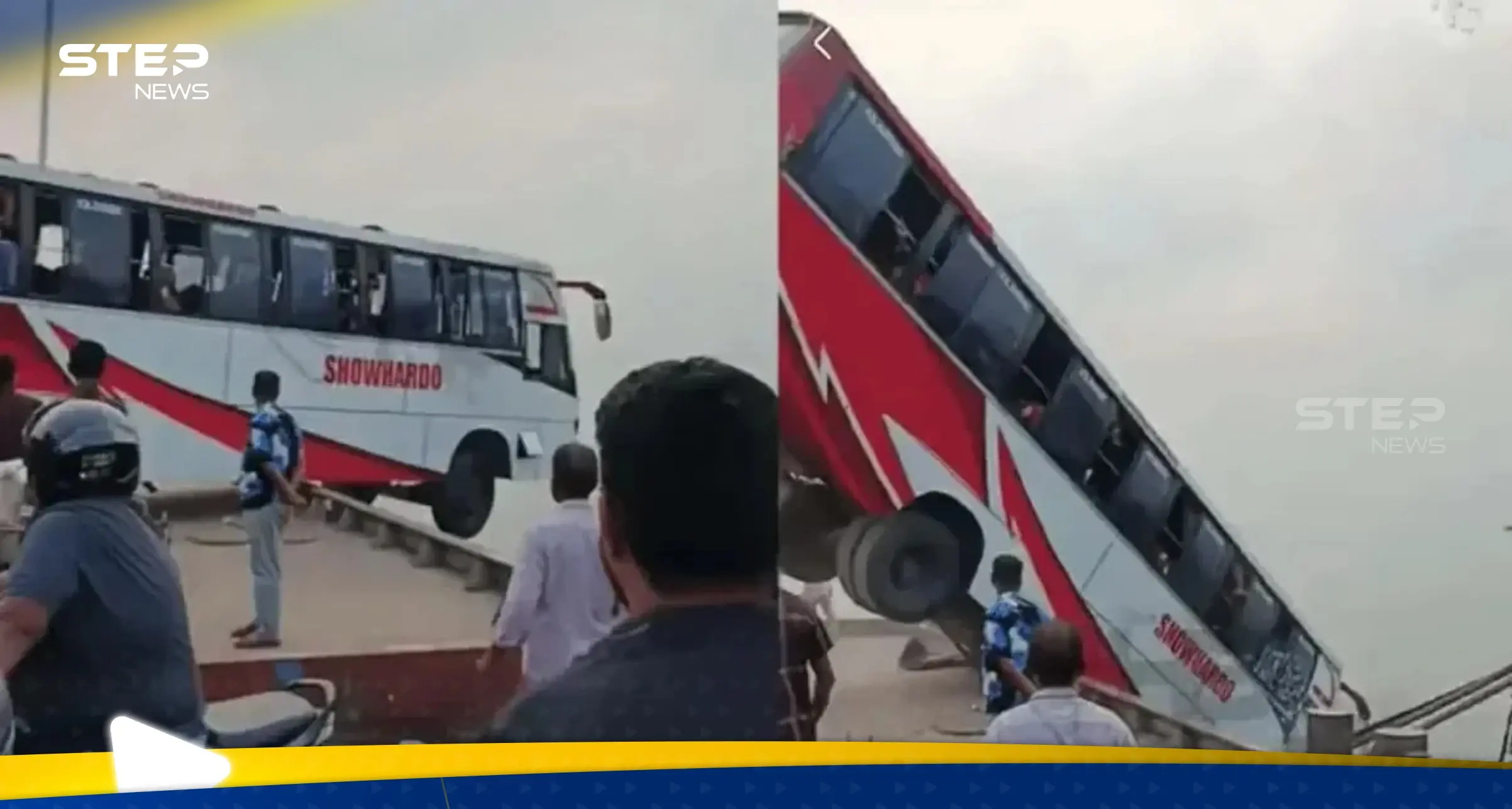 غرق حافلة في نهر بادما