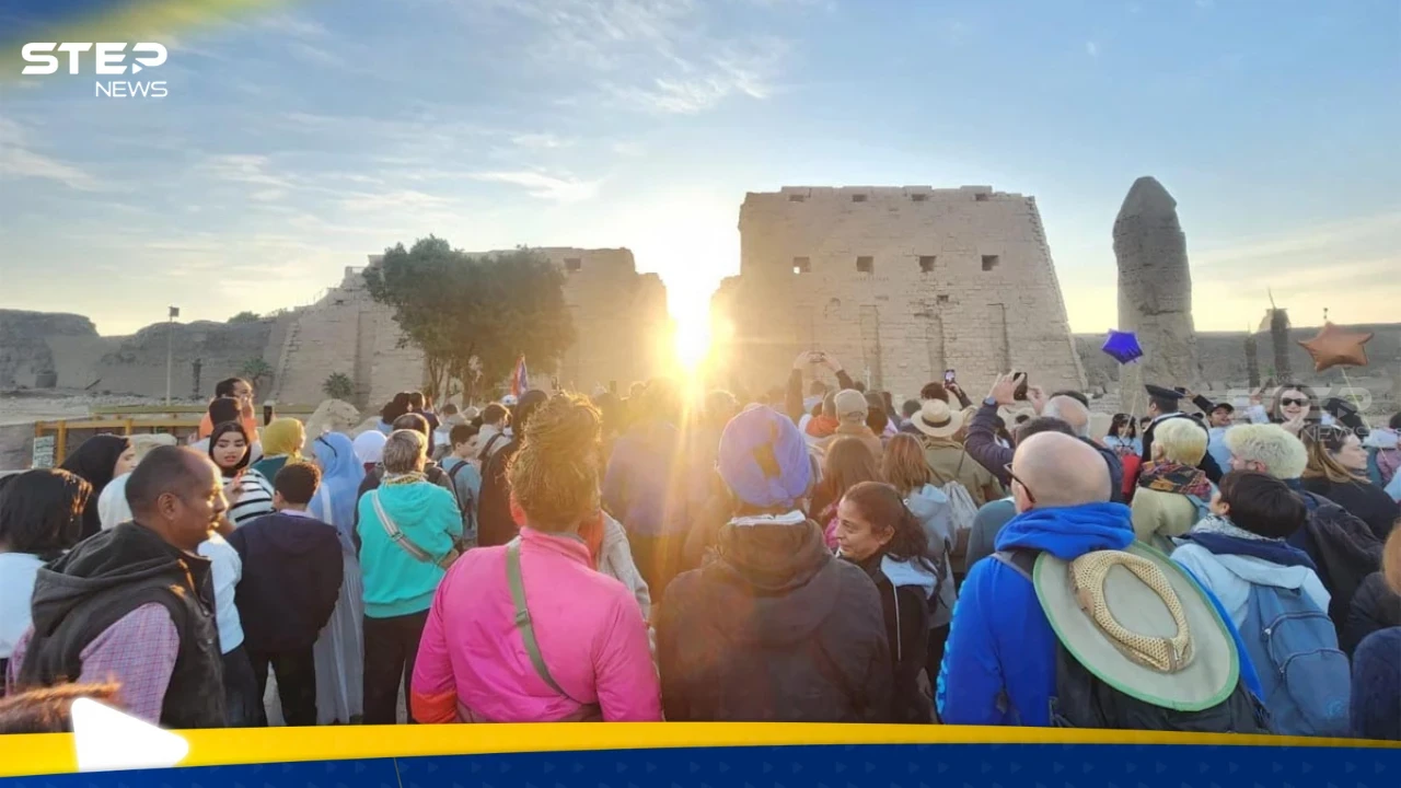 شمس الشتاء تلامس معابد الكرنك في ظاهرة فلكية نادرة بالأقصر