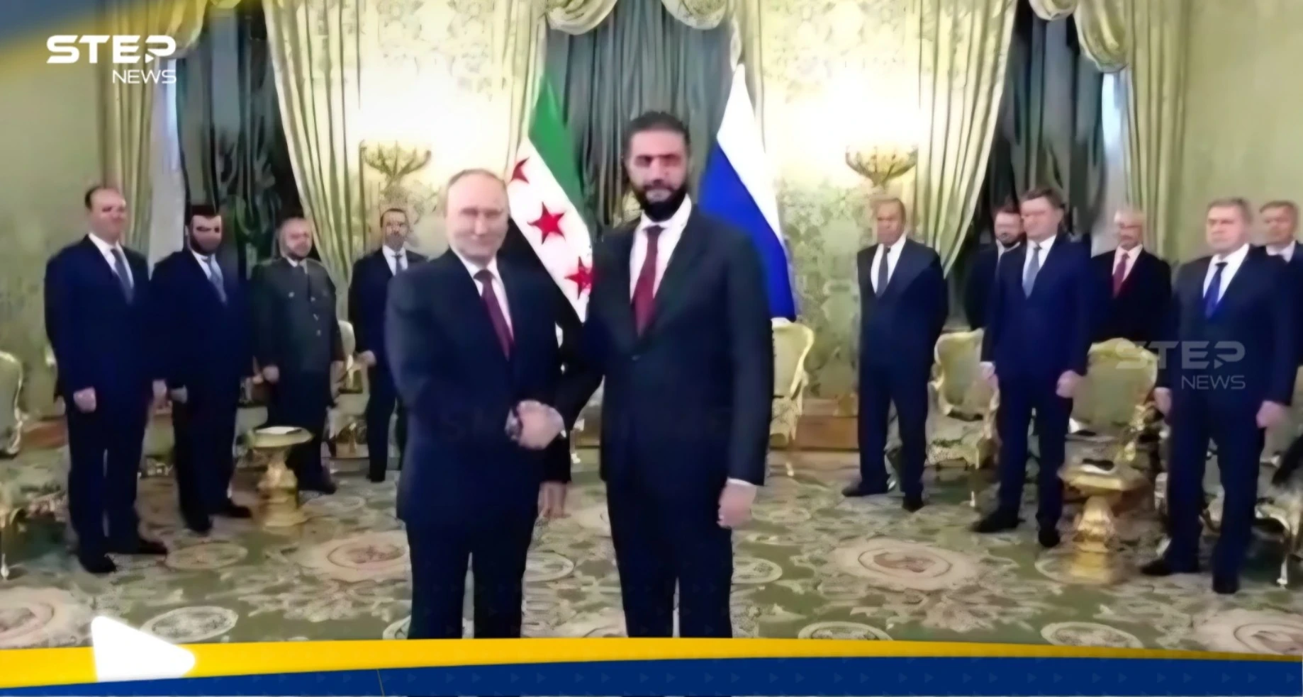 بالفيديو|| شاهد كيف استقبل بوتين أحمد الشرع.. وماذا قالا في أول لقاء بينهما بالفيديو|| شاهد كيف استقبل بوتين أحمد الشرع.. وماذا قالا في أول لقاء بينهما