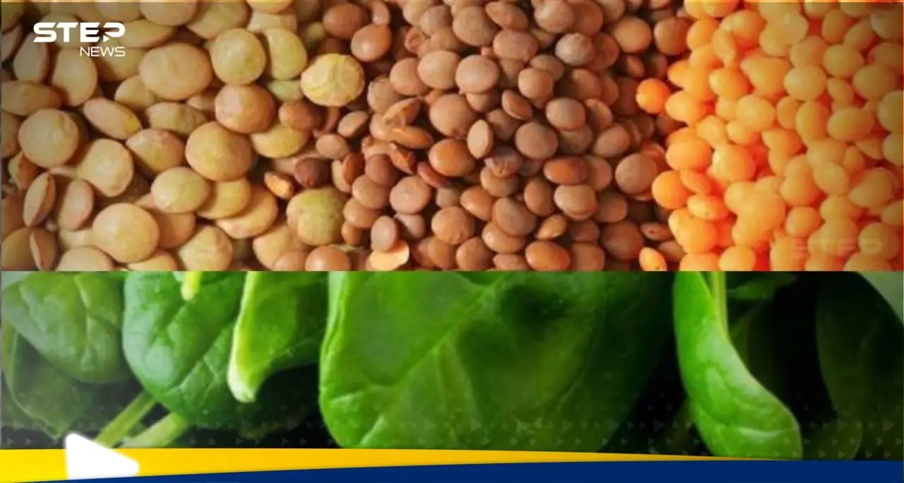 العدس والسبانخ