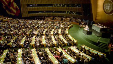 RIAN archive 828797 Mikhail Gorbachev addressing UN General Assembly session