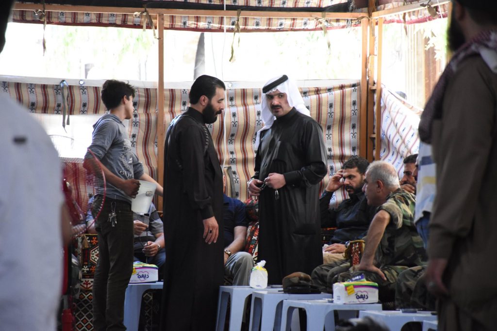 خيمة عزاء لقتلى حلب بحضور قادة روس ومفتي الجمهورية