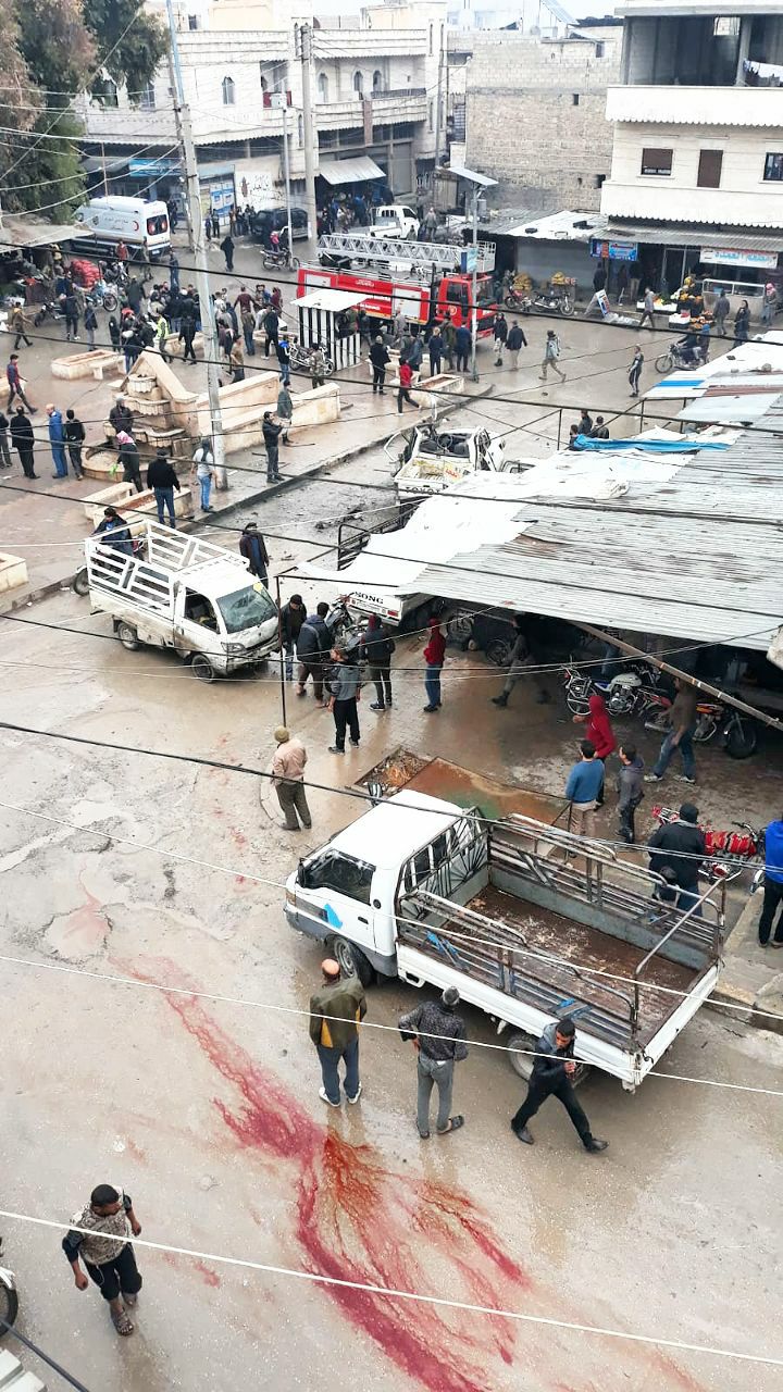 جرحى بتفجير عبوة ناسفة بمدينة جرابلس شمال شرقي حلب