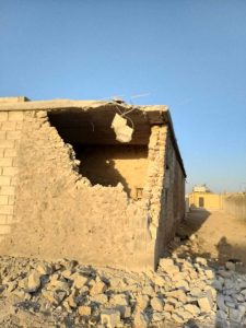 قصف على قرية الشويحة شمال قباسين 1