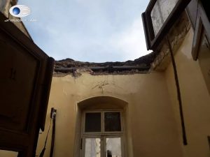 مقتل أحد نزلاء فندق دمشق في حلب بعد انهيار سقفه (صور)