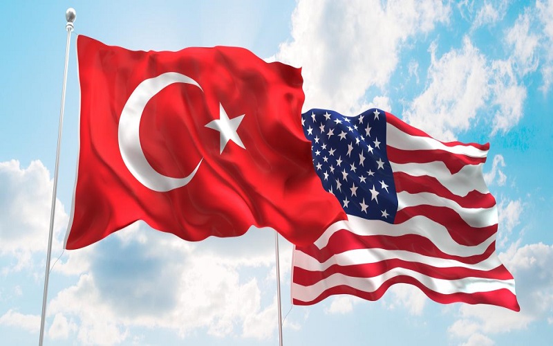 علم تركيا وامريكا