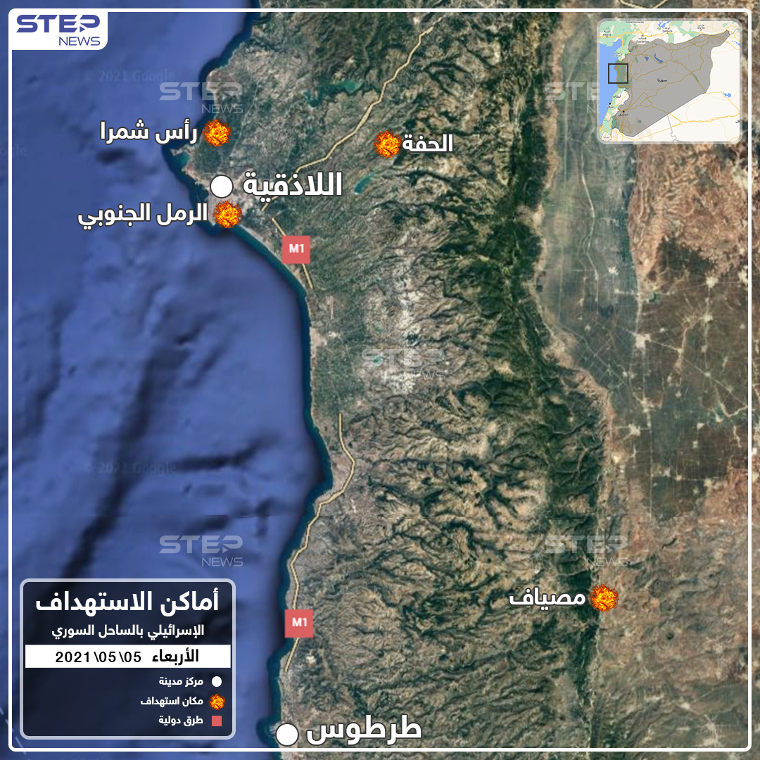  ضربات إسرائيلية طالت مواقع عدة للميليشيات الإيرانية على الساحل السوري