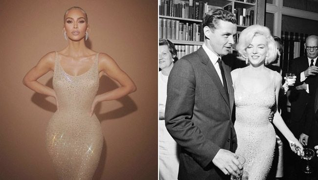 Kim Kardashian wears Marilyn Monroes iconic Happy Birthday Mr President e1658400890119